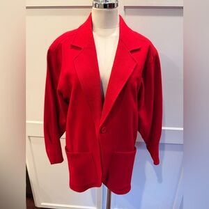Vintage Jo Hardin Red Blazer with Pockets